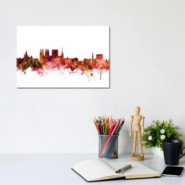 Northampton, England Skyline by Michael Tompsett - Wrapped Canvas Art Prints Latitude Run Size: 20.32cm H x 30.48cm W x 1.91cm D on Productcaster.