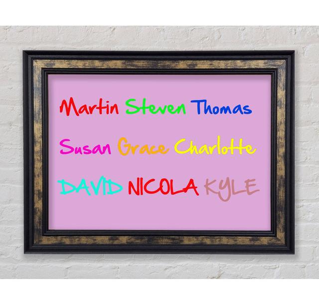 Your Name In A Choice Of Colours - Print Bright Star Size: 84.1cm H x 142.2cm W x 8cm D, Colour: Pink on Productcaster.