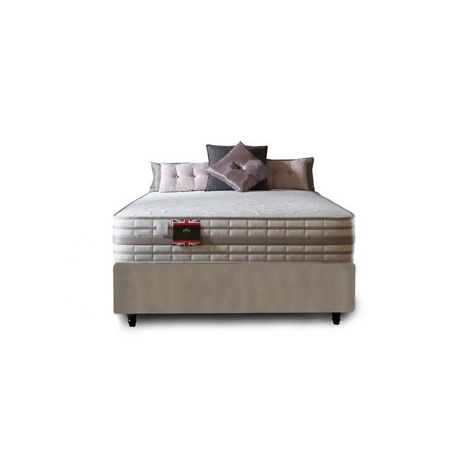 Aspelare Small Double Pocket Memory 2000 Divan Bed Fairmont Park Size: Double (4'6), Storage Type: 2 Drawers, Colour: Silver Plush Velvet on Productcaster.