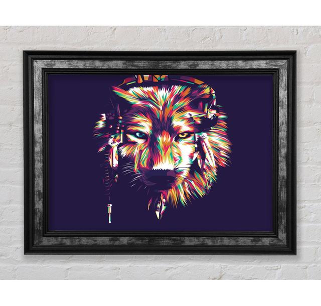 Vibrant Wolf - Single Picture Frame Art Prints Bright Star Size: 59.7cm H x 84.1cm W x 8cm D on Productcaster.