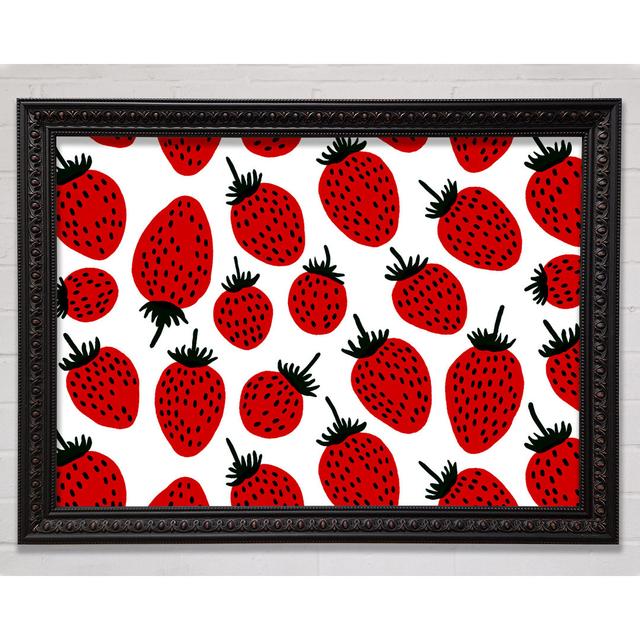 Purple Raspberries Framed Print Bright Star Colour: Red, Size: 21cm H x 29.7cm W on Productcaster.