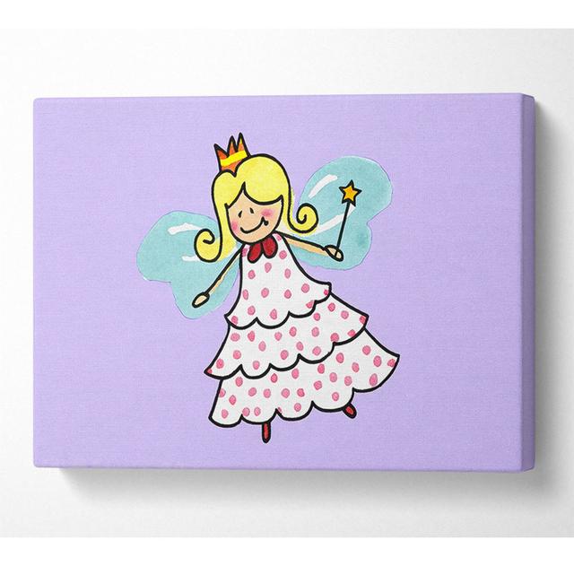 Flying Fairy Lilac - Wrapped Canvas Art Prints Zoomie Kids Size: 50.8cm H x 81.3cm W x 10cm D on Productcaster.