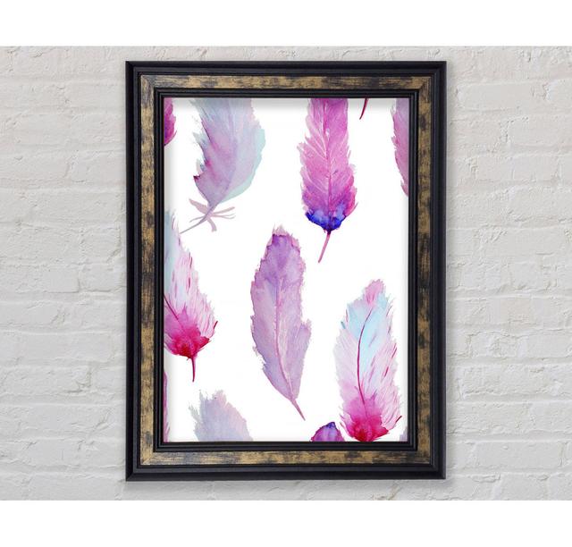 Pink Indian Feathers 2 - Print Bright Star Size: 42cm H x 29.7cm W on Productcaster.