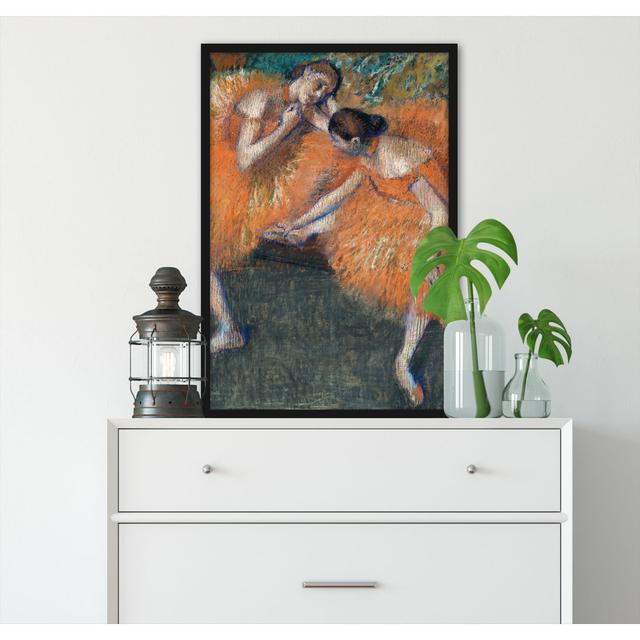 Gerahmtes Poster Two Dancers von Edgar Degas ClassicLiving Größe: 100cm H x 70cm B x 2,5cm T on Productcaster.