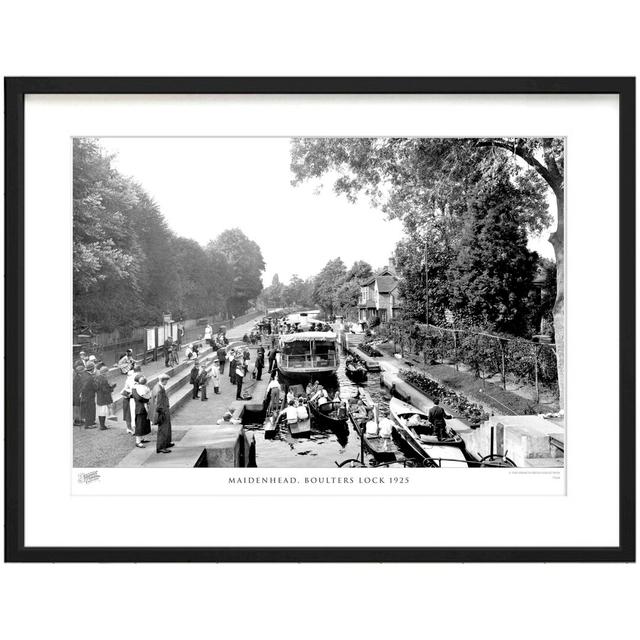 'Maidenhead, Boulters Lock 1925' by Francis Frith - Picture Frame Photograph Print on Paper The Francis Frith Collection Size: 40cm H x 50cm W x 2.3cm on Productcaster.