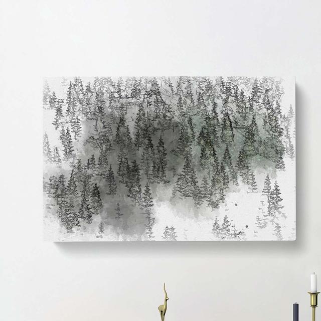 Beauty of the Pine Tree Forest in Abstract - Wrapped Canvas Graphic Art Print East Urban Home Size: 50cm H x 76cm W x 3cm D on Productcaster.