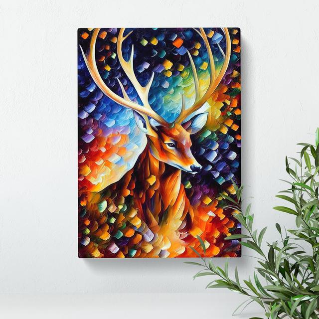 XC1022-4175X Stag Portrait No.3 - Wrapped Canvas Graphic Art Alpen Home Size: 50cm H x 35cm W x 3cm D on Productcaster.