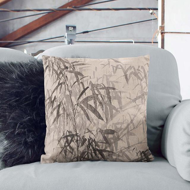 A Bamboo Plant by Tang Yin Cushion with Filling East Urban Home Size: 40 x 40 cm, Backing Colour: Stone on Productcaster.