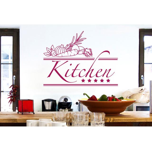 Food & Beverage Non-Wall Damaging Wall Decal East Urban Home Size: Large, Colour: Violet on Productcaster.