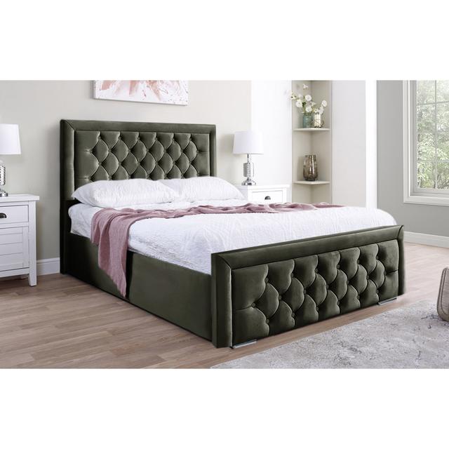 Agusta Upholstered Bed Rosdorf Park Size: Single (3'), Colour: Asphalt on Productcaster.