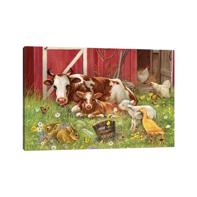 Barnyard Babies - Wrapped Canvas Painting Brambly Cottage Size: 20.32cm H x 30.48cm W x 1.905cm D on Productcaster.