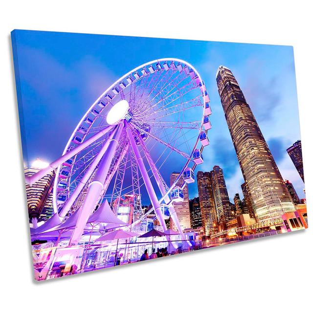 Hong Kong Cityscape - Wrapped Canvas Print Ebern Designs Size: 30.5cm H x 45.7cm W x 2cm D on Productcaster.