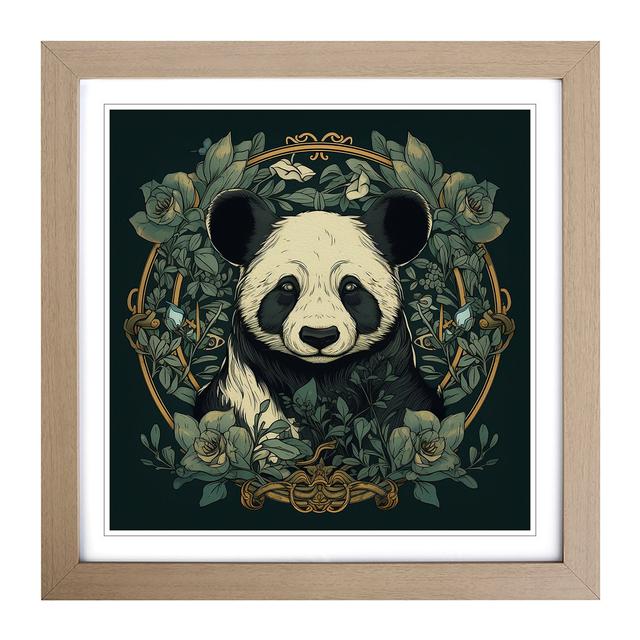 Panda Art Nouveau - Print Latitude Vive Format: Oak on Productcaster.