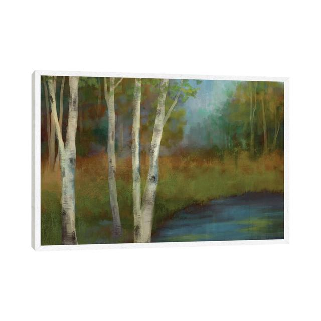 Beside the Still Waters by Nan - Painting Print on Canvas Union Rustic Size: 66.04cm H x 101.6cm W x 3.81cm D, Format: White Framed on Productcaster.