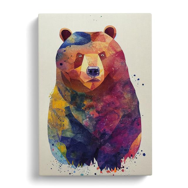 Bear Watercolour No.3 Alpen Home Size: 76cm H x 50cm W x 3cm D on Productcaster.