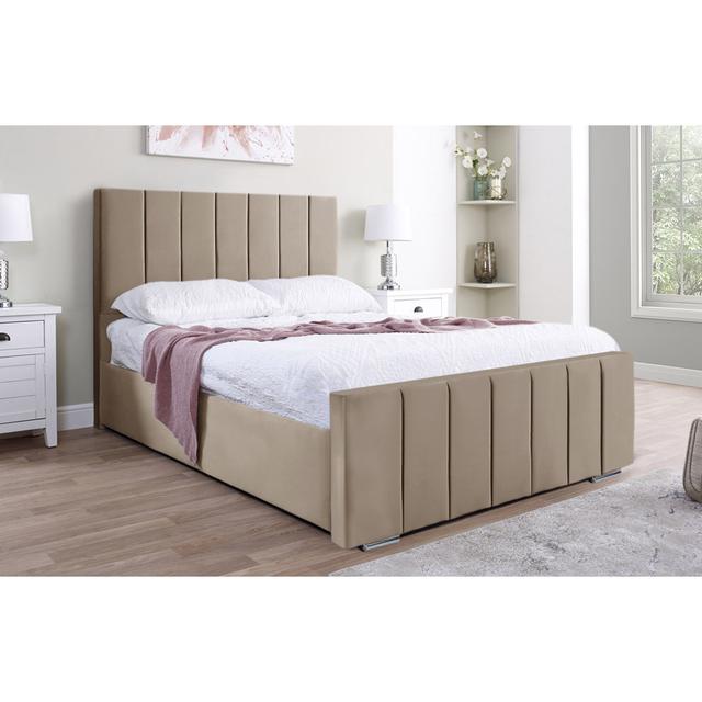 Futonbett Ashelynn Canora Grey Farbe: Beige, Größe: 90 cm x 190 cm on Productcaster.