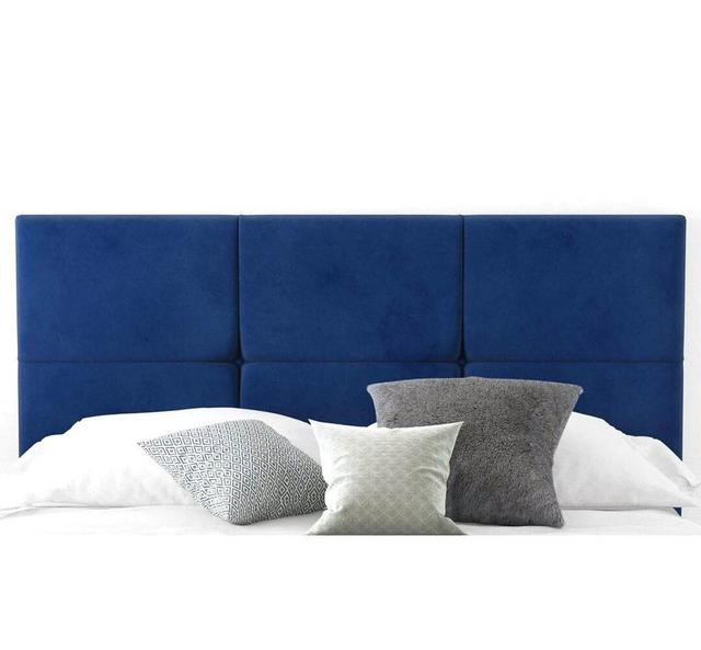 Schaefer Upholstered Headboard Fairmont Park Colour: Blue, Size: Super King (6') on Productcaster.