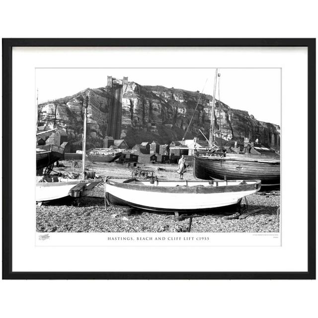 Hastings, Beach And Cliff Lift C1955 by Francis Frith - Single Picture Frame Print The Francis Frith Collection Size: 28cm H x 36cm W x 2.3cm D, Colou on Productcaster.