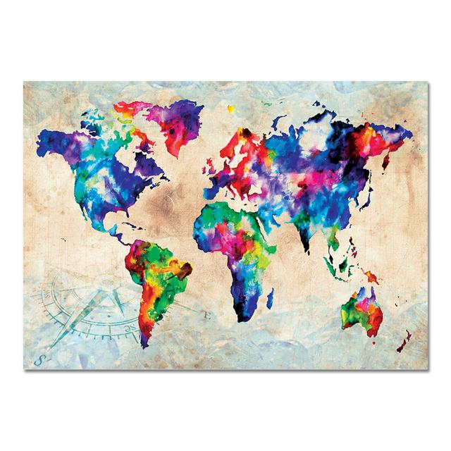 Longshore Tides 3121 Quadro Su Vetro Acrilico Plexiglass, World Map Color, Mappa Del Mondo A Colori, 100 X 140 Cm Longshore Tides Size: 100cm H x 140c on Productcaster.