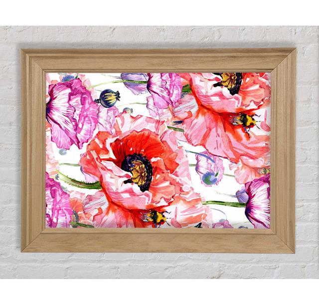 Carnation Poppy Garden - Print Bright Star Size: 21cm H x 42cm W x 8cm D on Productcaster.