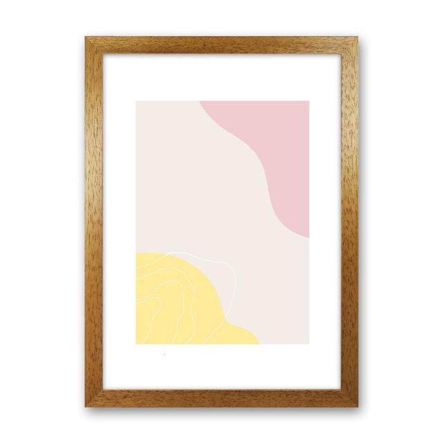 Mila Pink Abstract N18 by Pixy Paper - Graphic Art Corrigan Studio Format: Oak Framed, Size: 59.4cm H x 42cm W x 3cm D on Productcaster.