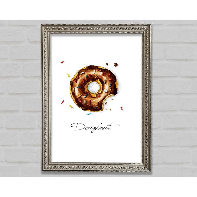 Chocolate Doughnut - Single Picture Frame Art Prints Rosalind Wheeler Size: 42cm H x 29.7cm W x 3cm D on Productcaster.