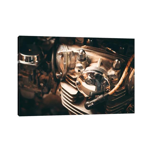 Motorcycle Engine Vintage by Saint And Sailor Studios - Wrapped Canvas Print Williston Forge on Productcaster.