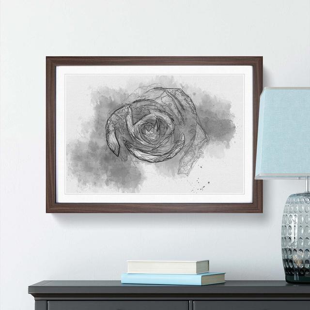 Rose Rodion Kutsaev in Abstract - Picture Frame Graphic Art Print East Urban Home Size: 35cm H x 50cm W x 2cm D, Frame Option: Walnut on Productcaster.