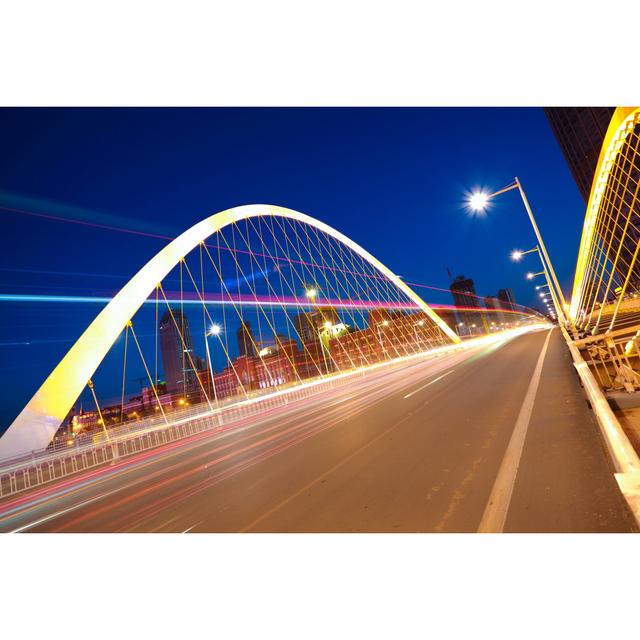 Arc Bridge Girder Highway - Wrapped Canvas Art Prints 17 Stories Größe: 20cm H x 30cm B x 1,8cm T on Productcaster.