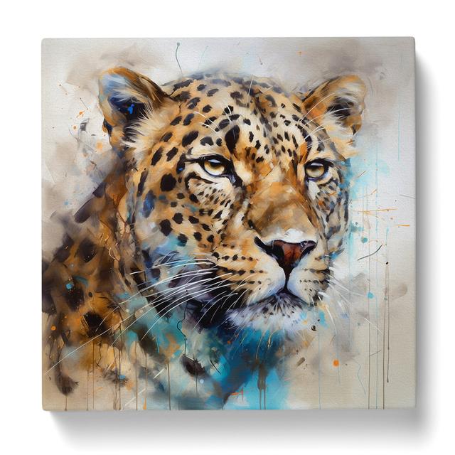 Leopard Gestural Art No.2 Fairmont Park Size: 35cm H x 35cm W x 3cm D on Productcaster.