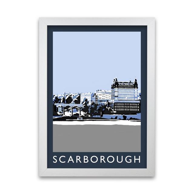 'Scarborough in Snow' Graphic Art Print 17 Stories Size: 59.4cm H x 42cm W x 3cm D, Format: White Framed on Productcaster.