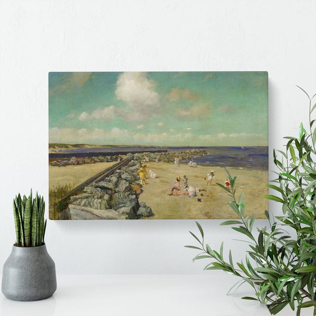 Breakwater Shinnecock by William Merritt Chase - Wrapped Canvas Painting East Urban Home Size: 40cm H x 60cm W x 3cm D on Productcaster.