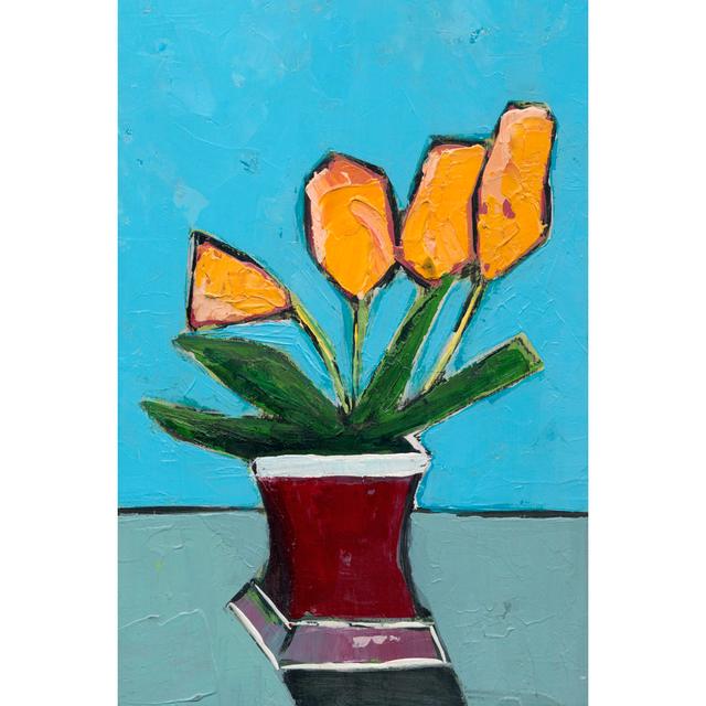 Graphic Vase Of Flowers III Rosalind Wheeler Size: 46cm H x 30cm W on Productcaster.