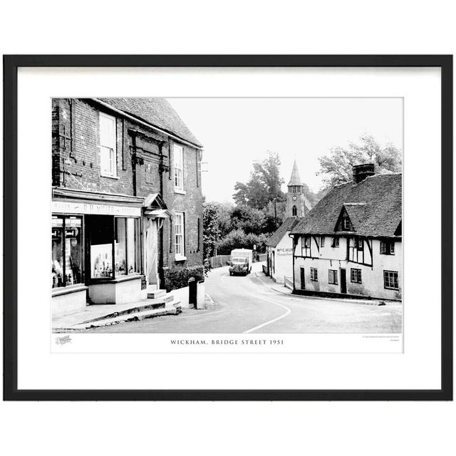 'Wickham, Bridge Street 1951' by Francis Frith - Picture Frame Photograph Print on Paper The Francis Frith Collection Size: 60cm H x 80cm W x 2.3cm D on Productcaster.