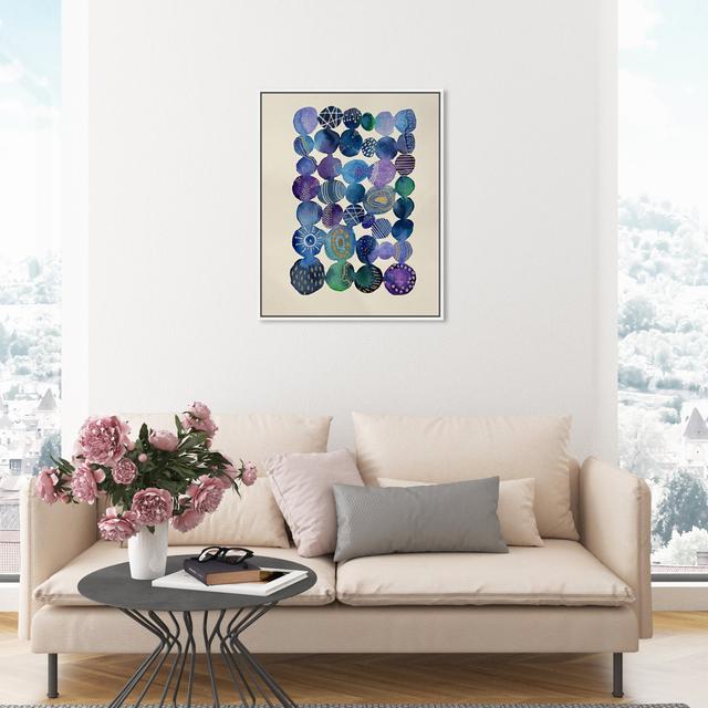 Abstract Modern Contemporary Patterns, Bohemian Gold And Gold Canvas Wall Art Print For Living Room Oliver Gal Format: White Framed, Size: 60.96cm H x on Productcaster.