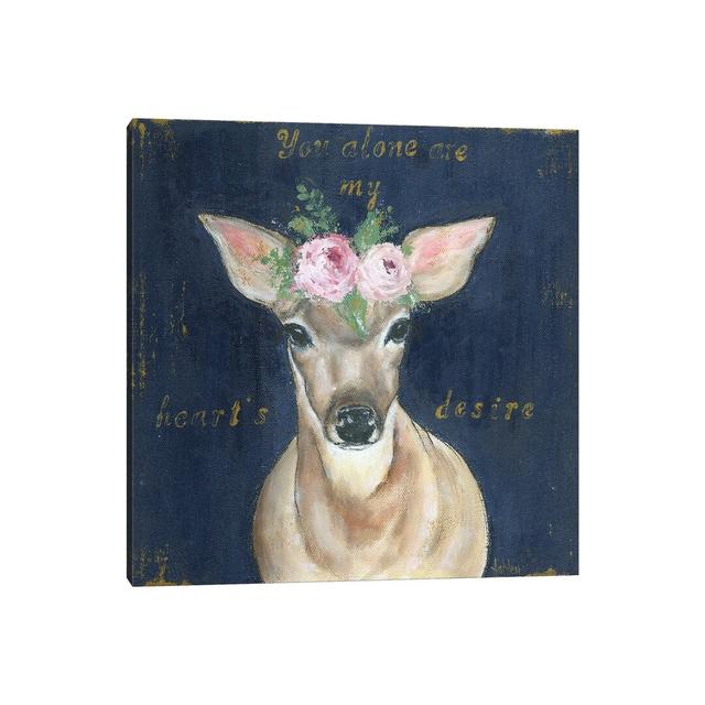 As the Deer-Canvas Happy Larry Format: Wrapped Canvas, Size: 93.98cm H x 93.98cm W x 1.91cm D on Productcaster.