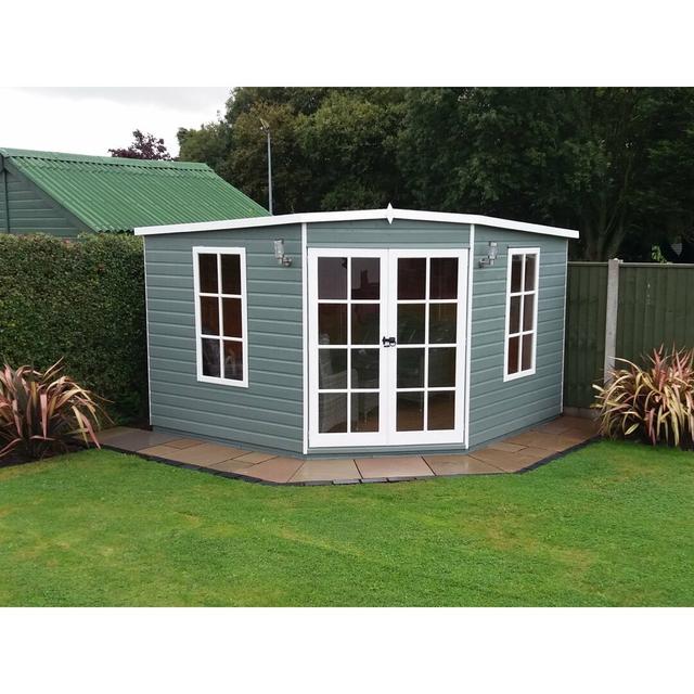 10 x 10 Ft Corner Summer House Shire GB Installation Included: No on Productcaster.