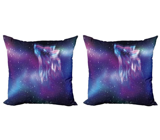 Kissenbezug, Northern Aurora Borealis, Natur, Blau Lila (Set of 2) East Urban Home on Productcaster.