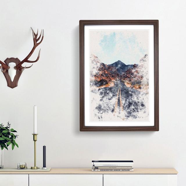 Road to the Valley of Fire - Picture Frame Painting Print East Urban Home Frame Option: Walnut Framed, Size: 87cm H x 62cm W x 2cm D on Productcaster.