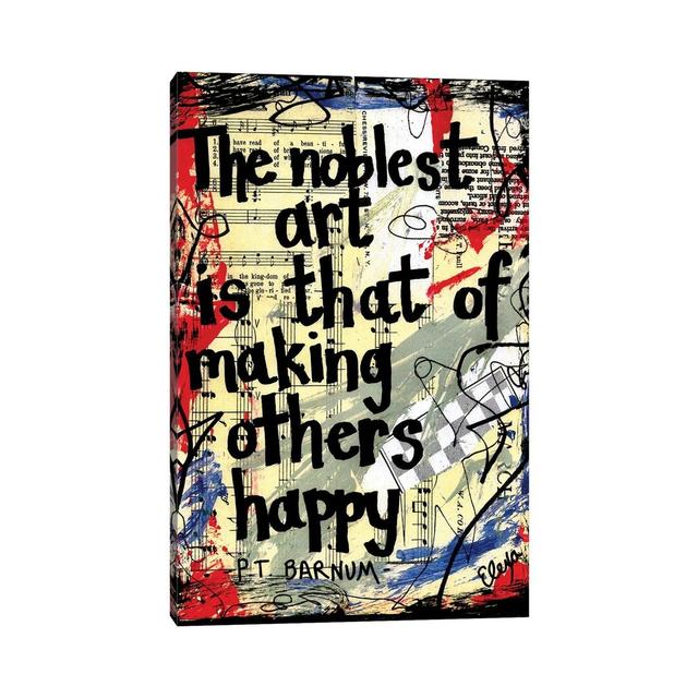 Noblest From The Greatest Showman Happy Larry Format: Wrapped Canvas, Size: 30.48cm H x 20.32cm W x 1.91cm D on Productcaster.