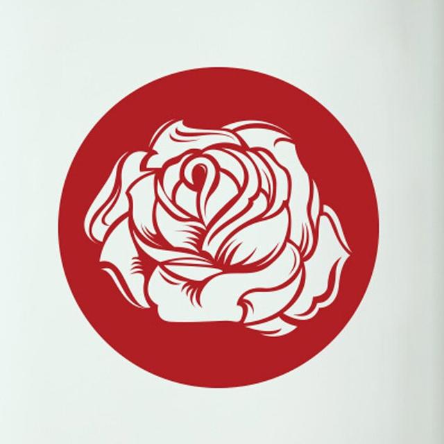 Sweet Rose Door Room Wall Sticker 17 Stories Colour: Dark Red on Productcaster.