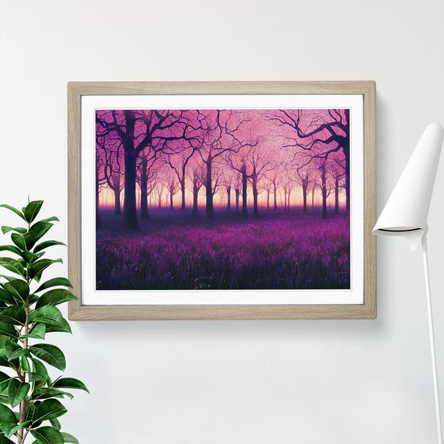 Artsy Bluebell Field - Picture Frame Graphic Art Alpen Home Size: 46cm H x 64cm W, Frame Colour: Grey on Productcaster.