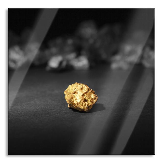 Gold Nugget in the Foreground - Unframed Photograph on Glass Brayden Studio Size: 80cm H x 80cm W x 0.4cm D on Productcaster.