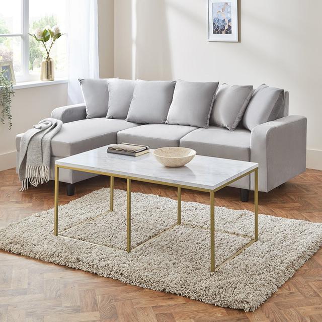 Kalyssa Frame Coffee Table 17 Stories Colour: Gold on Productcaster.