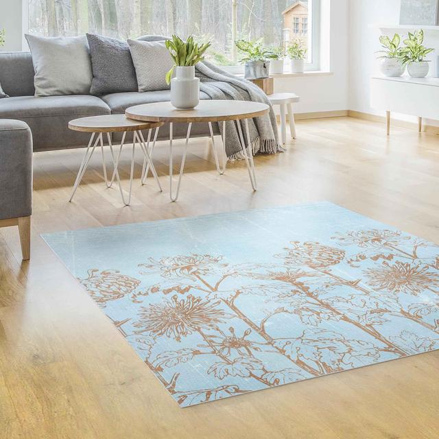 Square Gabrille Floral Machine Woven Area Rug East Urban Home Rug Size: Square 120cm on Productcaster.