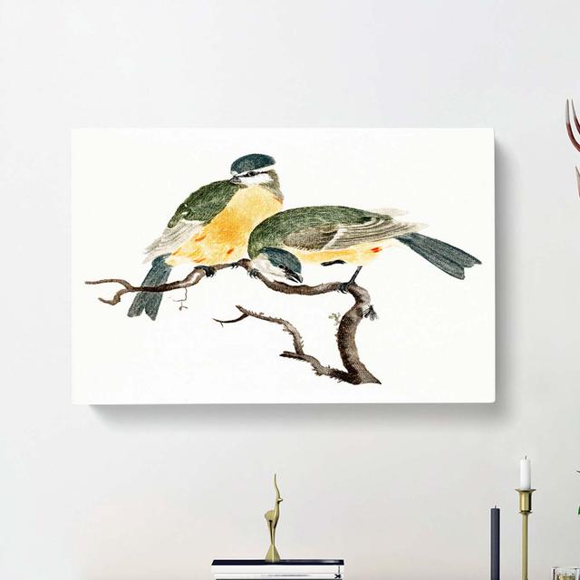 Great Tit Birds by Johan Teyler - Wrapped Canvas Painting Print East Urban Home Size: 50cm H x 76cm W x 3cm D on Productcaster.