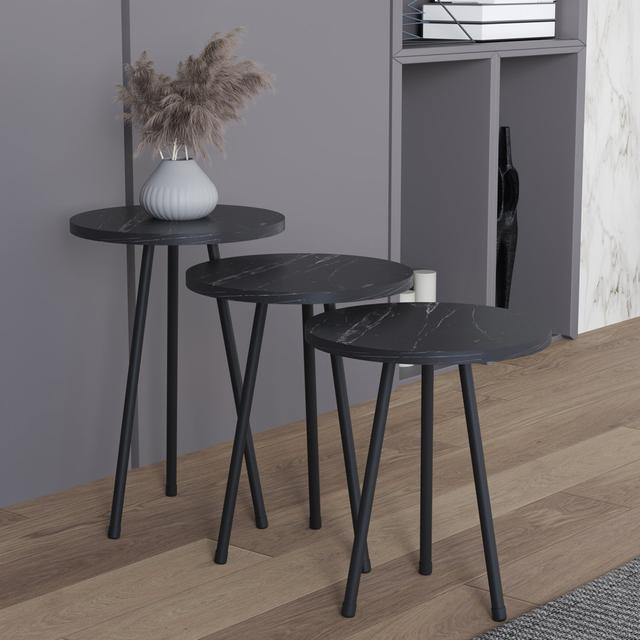 Casnovia End Table George Oliver Colour: Black on Productcaster.