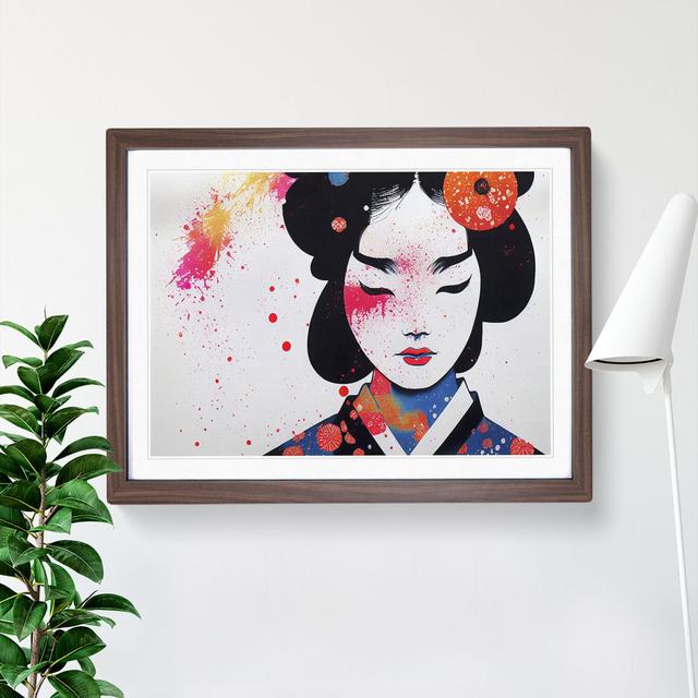 A Splashed Geisha Vol.5 Abstract - Single Picture Frame Print Fairmont Park Frame Colour: Walnut, Size: 46cm H x 64cm W on Productcaster.