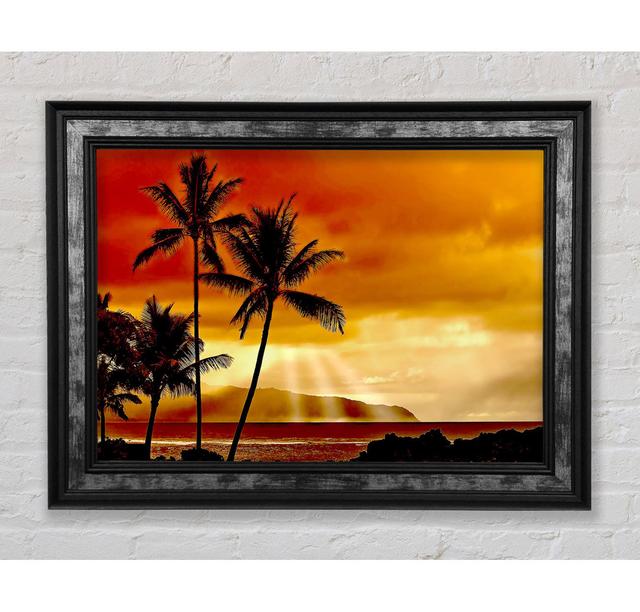 Sunset In The Tropics - Single Picture Frame Art Prints Bright Star Size: 21cm H x 29.7cm W on Productcaster.