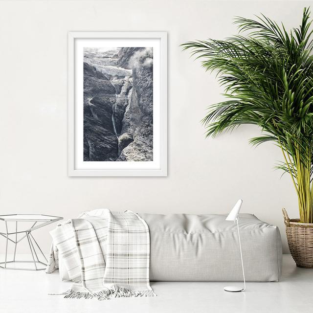 Mountain Views, Rocks, Nature - Single Picture Frame Print Alpen Home Format: White, Size: 100cm H x 70cm W on Productcaster.